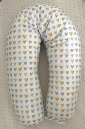 Подушка для беременных Lappetti (сердечки/голубой) 180*30 см