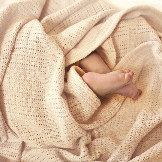 Одеяло вязаное Baby Nice 100*140 см (молочный)